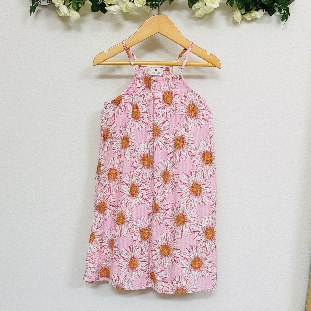 H&M • Pink Sunflower Halter Dress